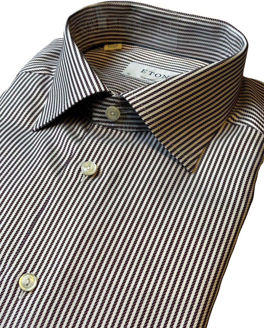Eton Eton Striped Signature Twill Shirt Lange Mouw Overhemden Grijs 100012616 Grijs