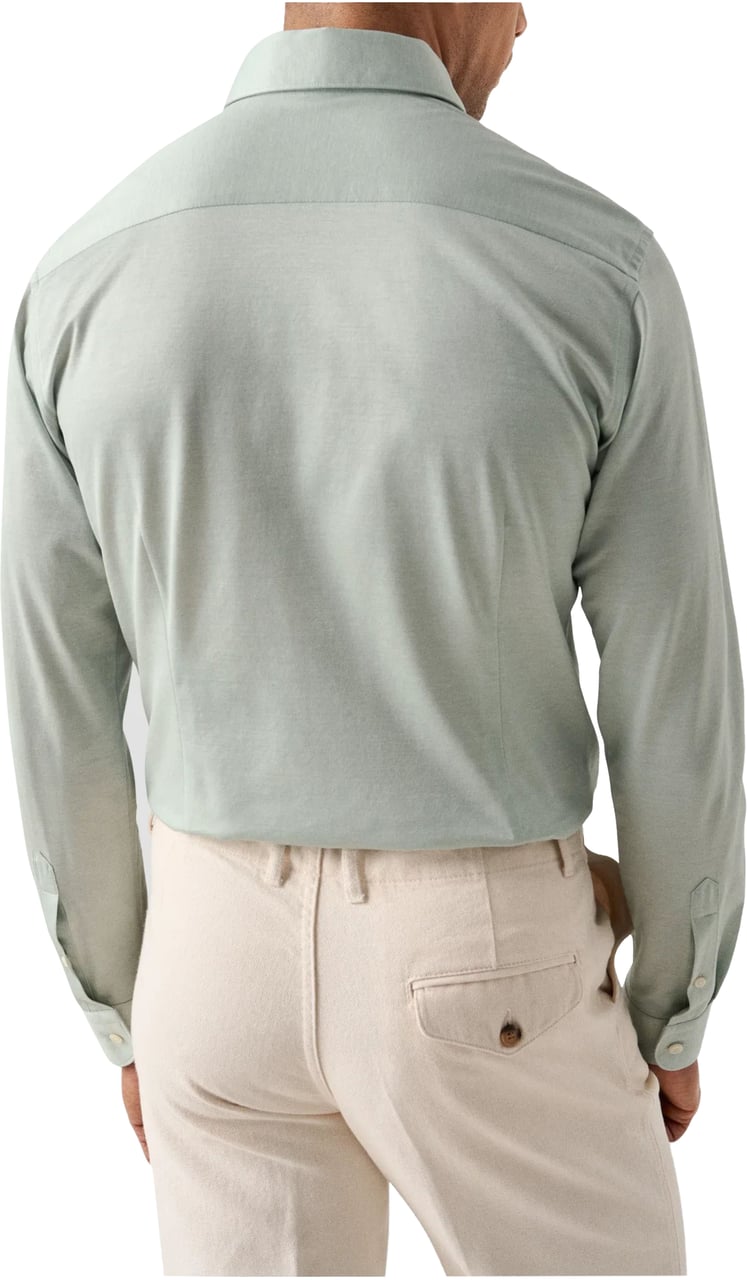 Eton Eton Filo De Scozia Oxford Shirt Lange Mouw Overhemden Lichtgroen 100013016 Groen