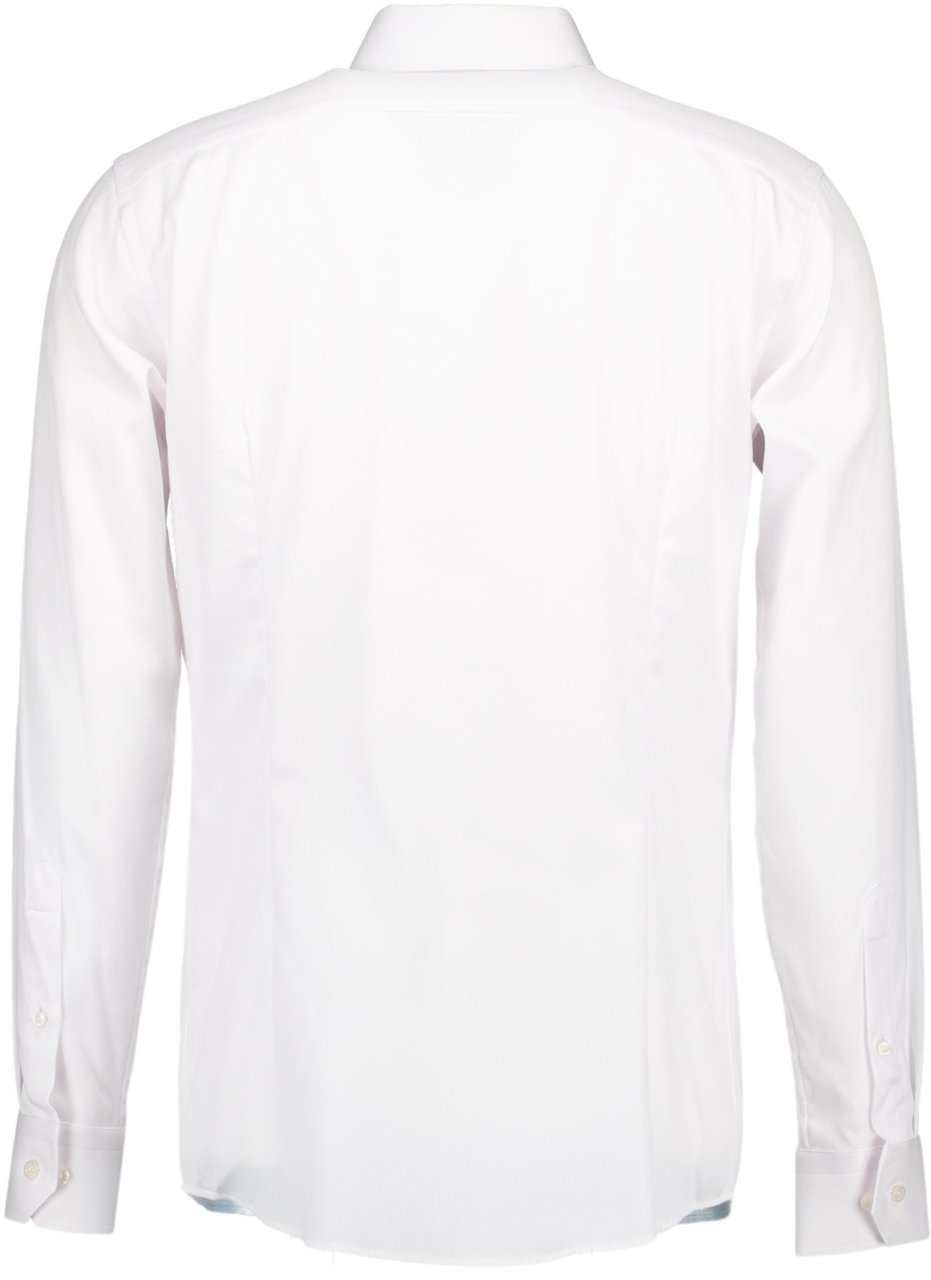 Eton Eton Semi Solid Signatue Twill Shirt Lange Mouw Overhemden Wit 100013073 Wit