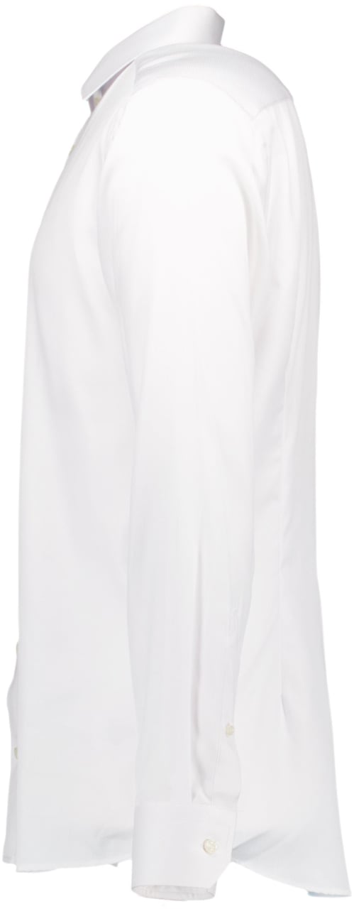 Eton Eton Semi Solid Signatue Twill Shirt Lange Mouw Overhemden Wit 100013073 Wit