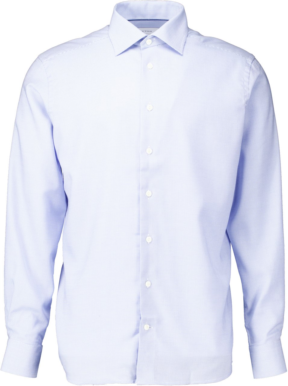 Eton Eton Semi Solid Effect Dobby Shirt Lange Mouw Overhemden Lichtblauw 100013824 Blauw