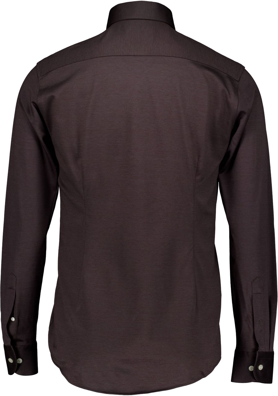 Eton Eton Lange Mouw Overhemden Donkerbruin 100013971 Bruin