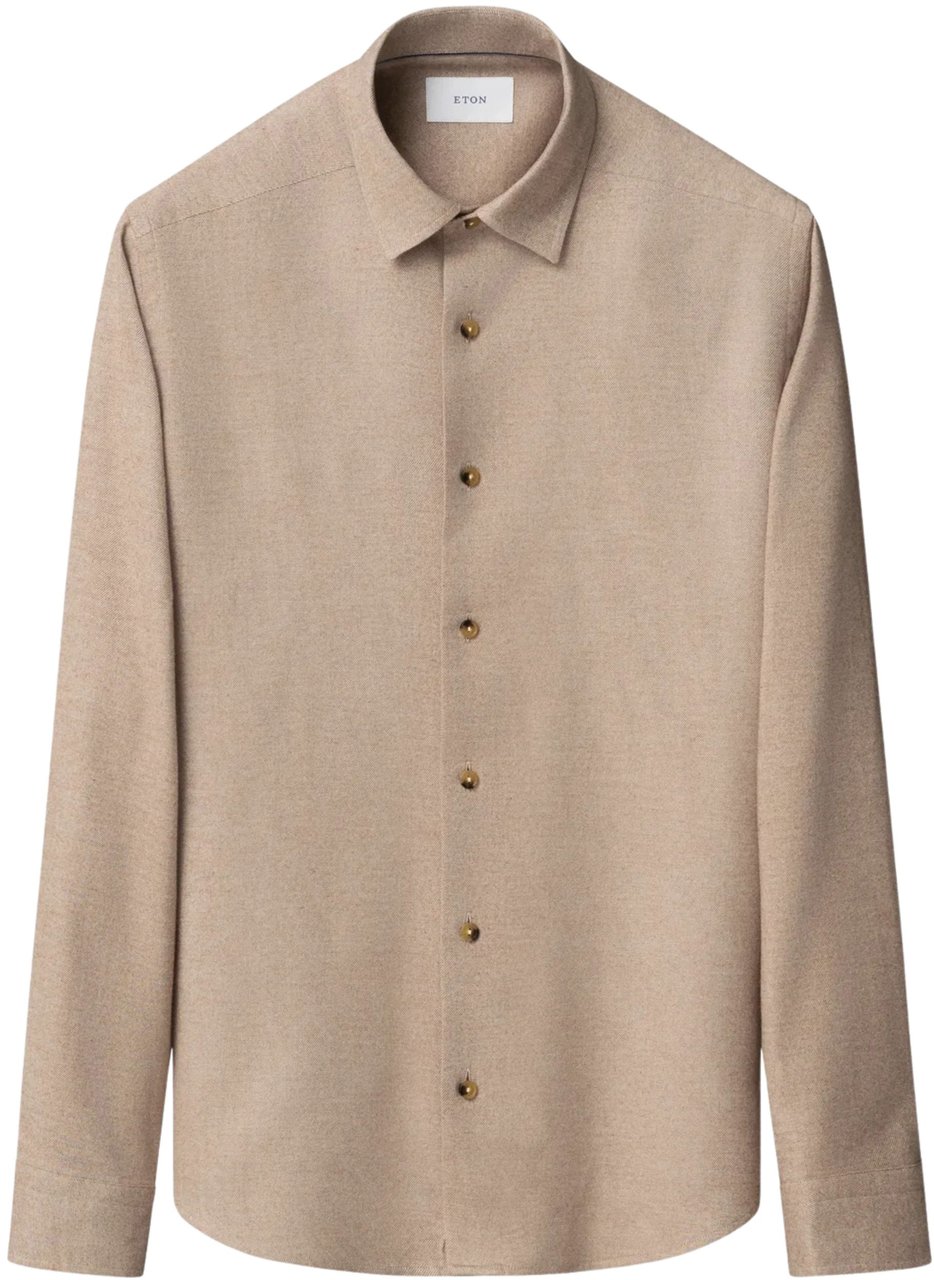 Eton Eton  Lange Mouw Overhemden Beige 100014457 Beige