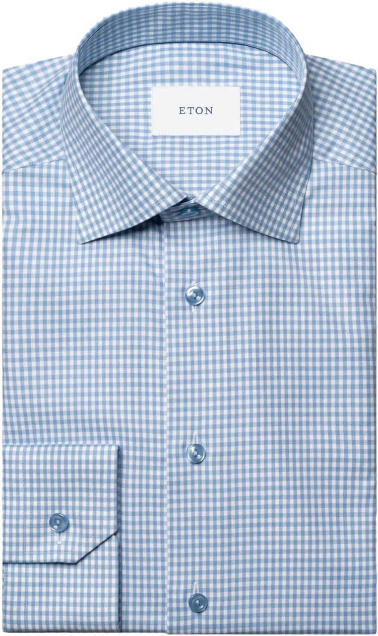 Eton Eton Lange Mouw Overhemden Blauw 100014566 Blauw