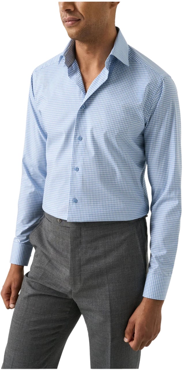 Eton Eton Lange Mouw Overhemden Blauw 100014566 Blauw