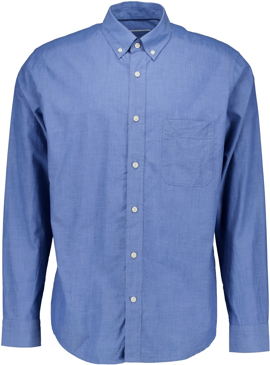 Eton Eton Solid Chambray Shirt Lange Mouw Overhemden Blauw 100014782 Blauw