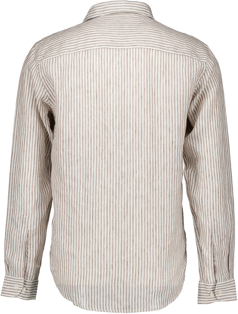 Eton Eton Striped Linen Shirt Lange Mouw Overhemden Beige 100014794 Beige