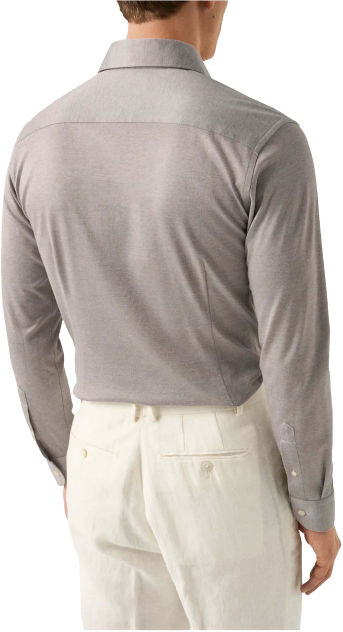 Eton Eton Filo Di Scozia Knit Shirt Lange Mouw Overhemden Grijs 100014987 Grijs