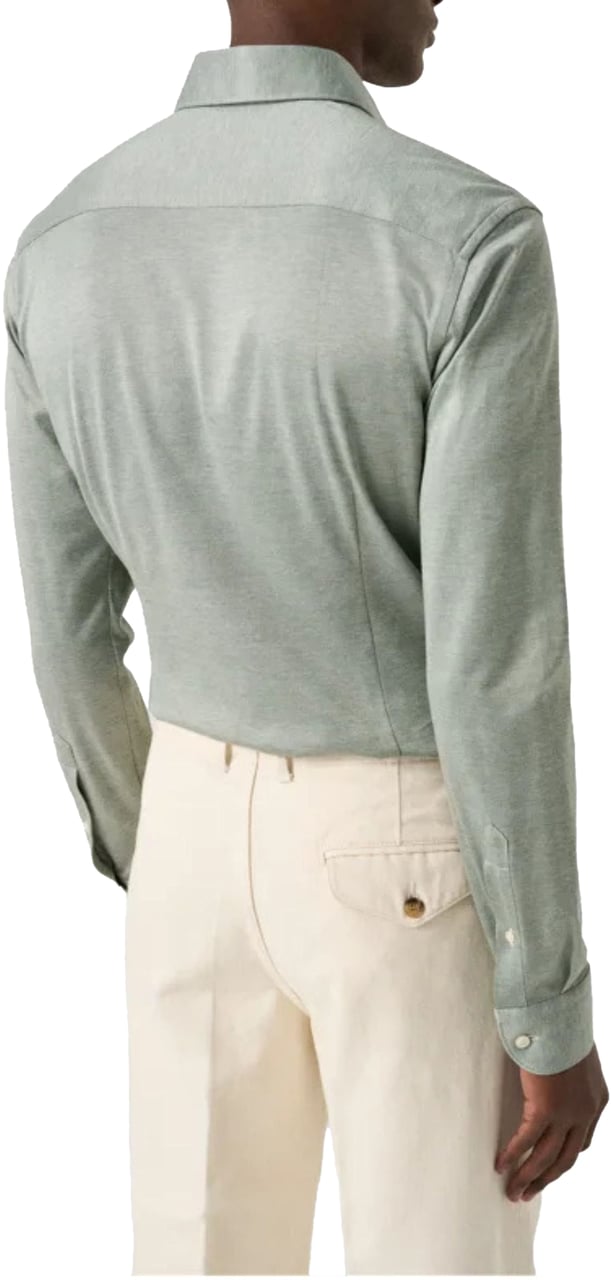 Eton Eton Filo Di Scozia Knit Shirt Lange Mouw Overhemden Lichtgroen 100014987 Groen