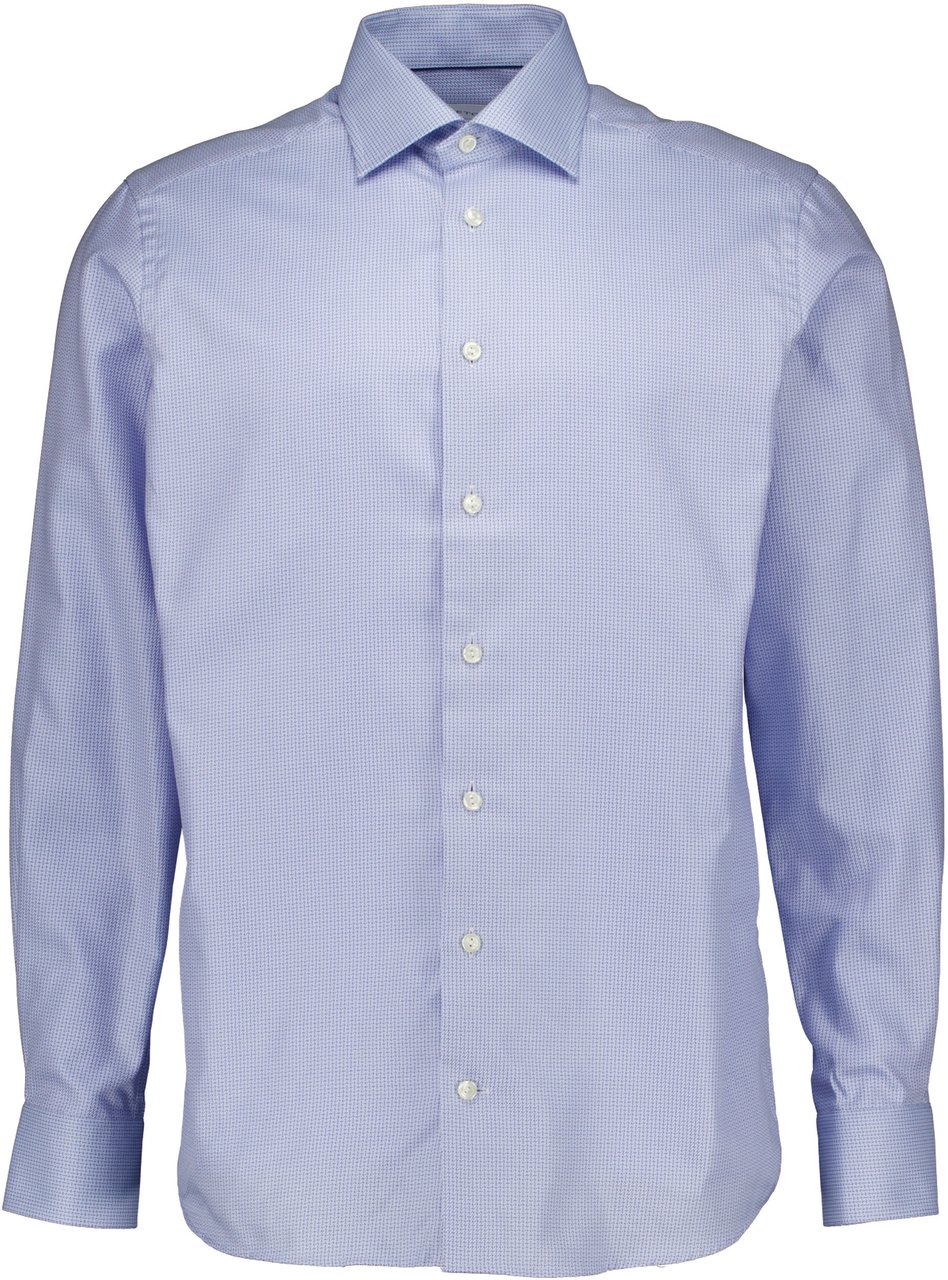 Eton Eton Semi Solid Signature Twill Shirt Lange Mouw Overhemden Lichtblauw 100015103 Blauw