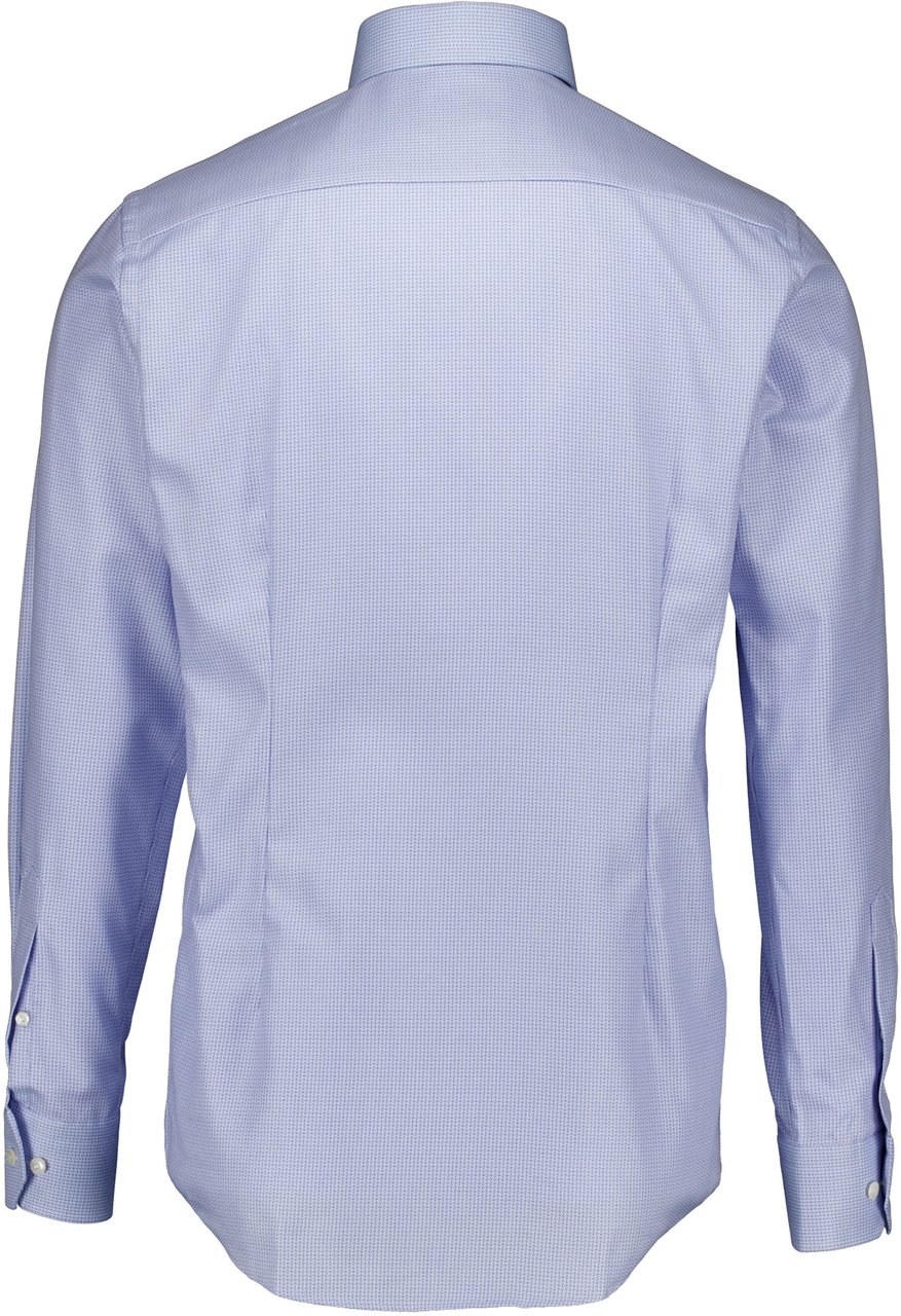 Eton Eton Semi Solid Signature Twill Shirt Lange Mouw Overhemden Lichtblauw 100015103 Blauw