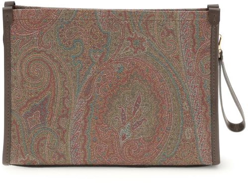 Etro Multicolor Cotton Clutch Bag Divers
