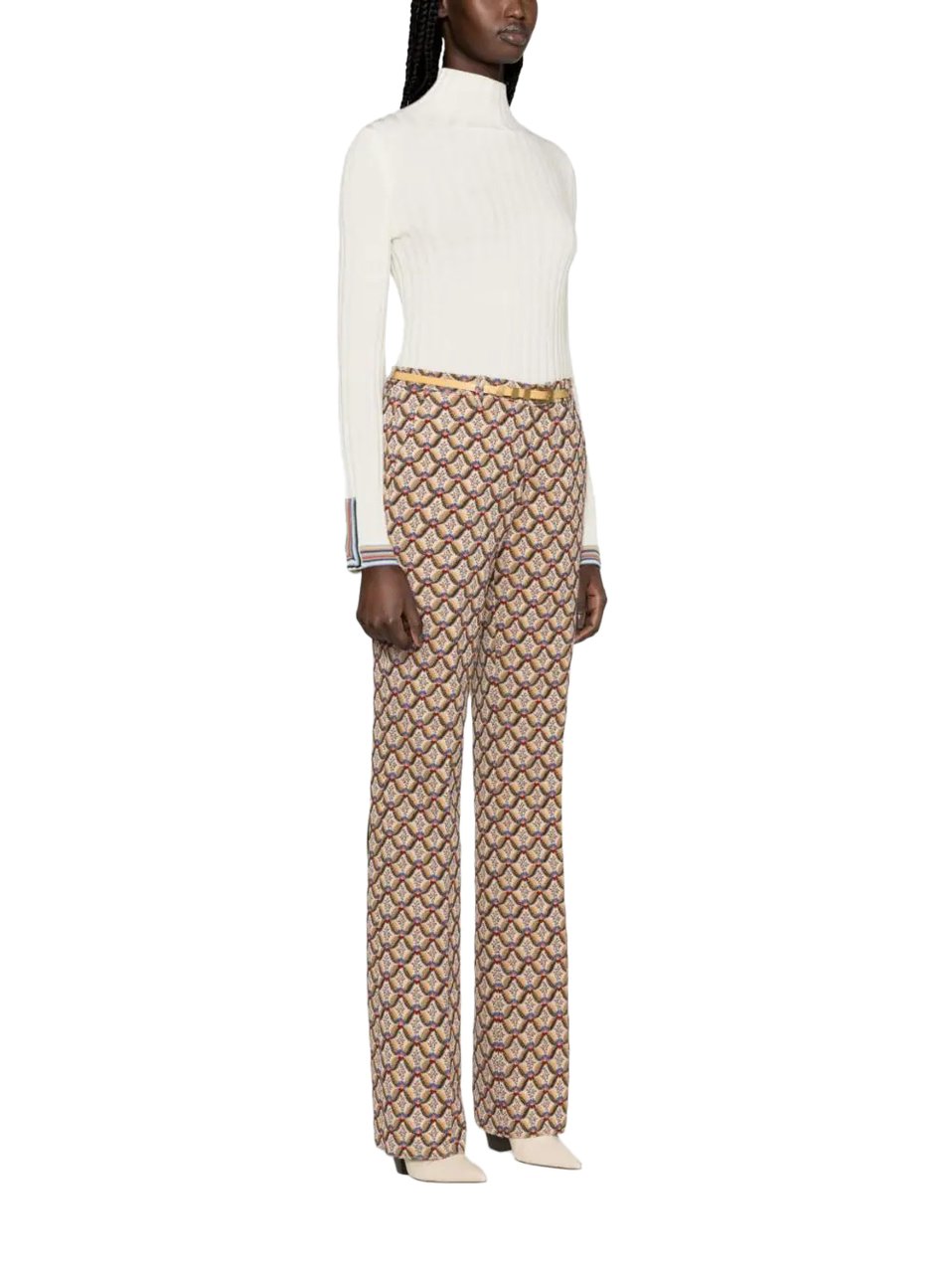 Etro maglia collo alto white Wit