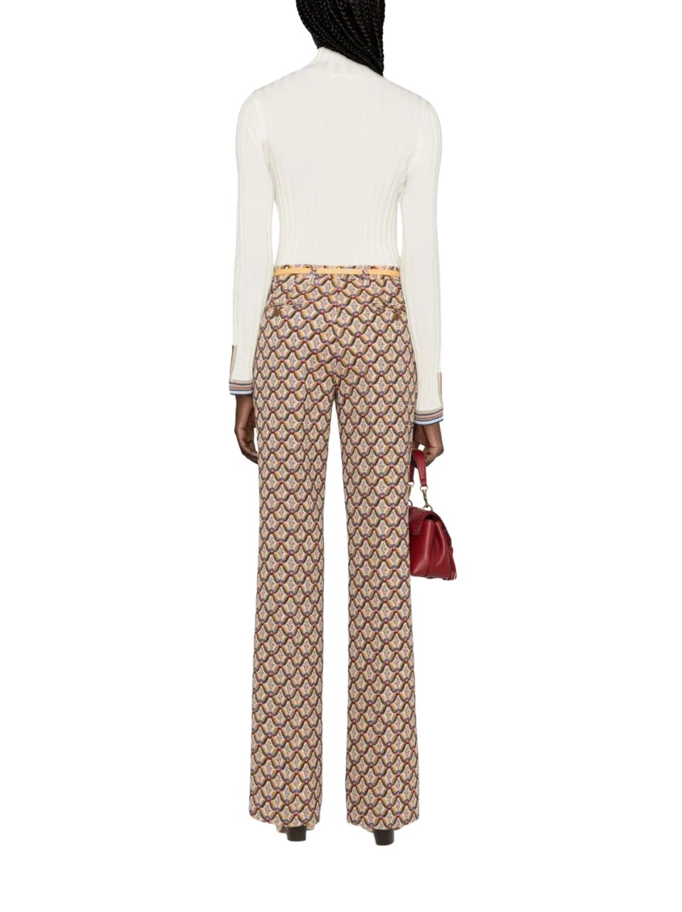 Etro maglia collo alto white Wit