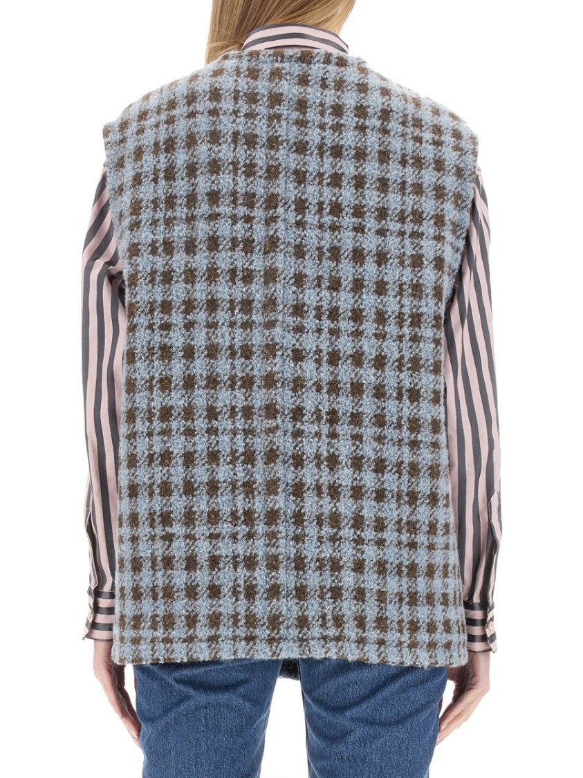 Etro Houndstooth Over Vest Divers