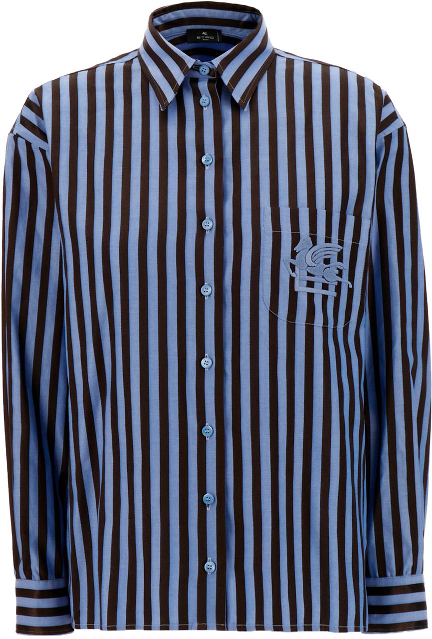 Etro Etro Printed cotton blend oversize shirt Divers