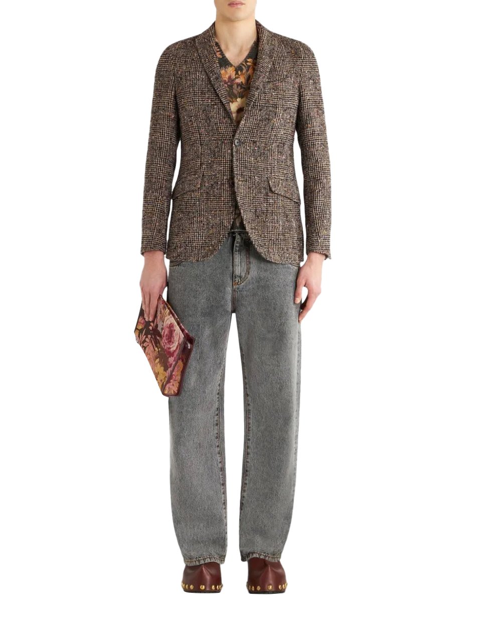 Etro giacca roma brown Bruin