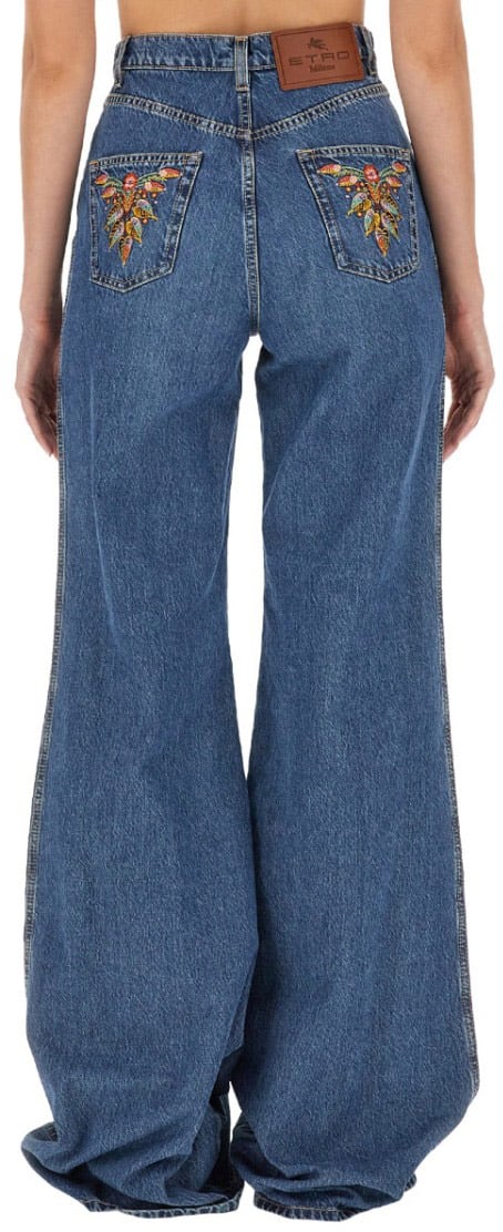 Etro High-Waisted Skinny Fit Jeans Blauw