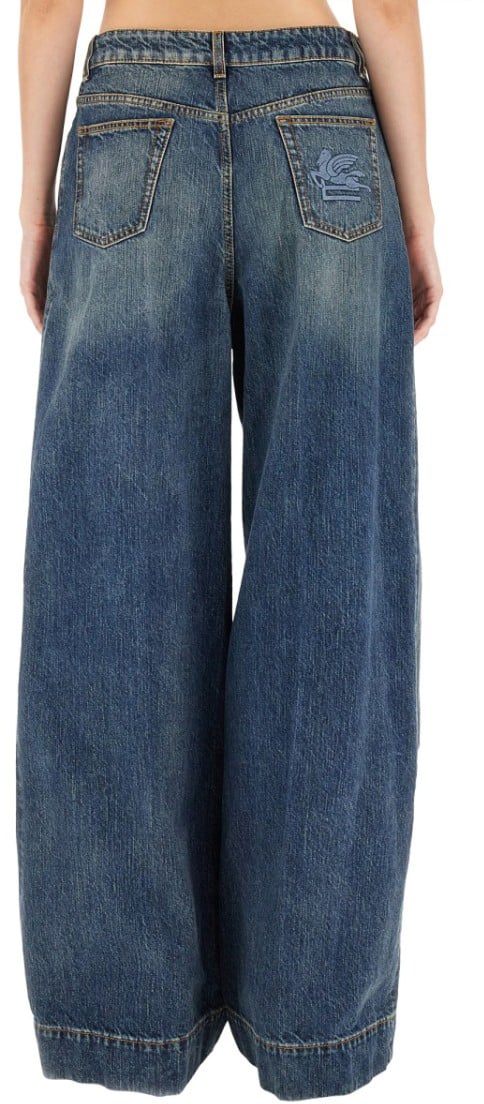 Etro Relaxed-Fit Denim Jeans Blauw