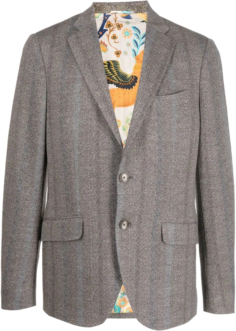Etro giacca jersey morbida regular lightgray Lichtgrijs