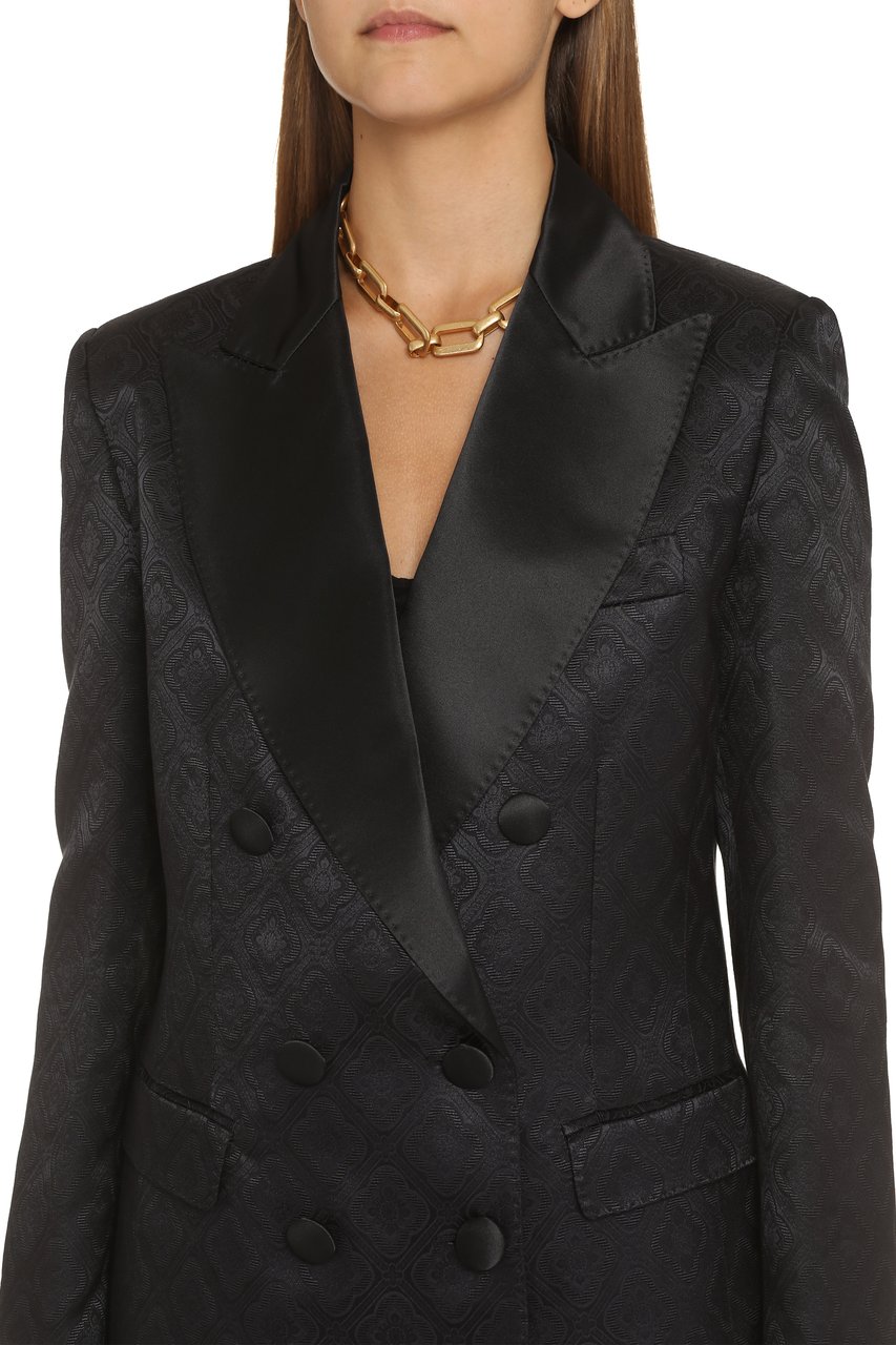 Etro Double-breasted jacket Zwart