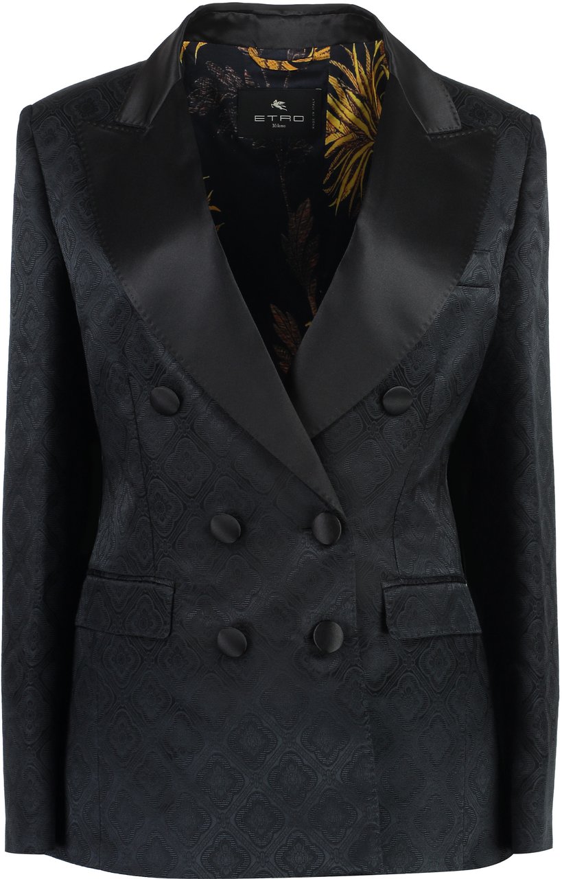 Etro Double-breasted jacket Zwart