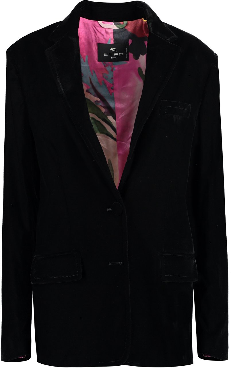 Etro Velvet blazer Zwart
