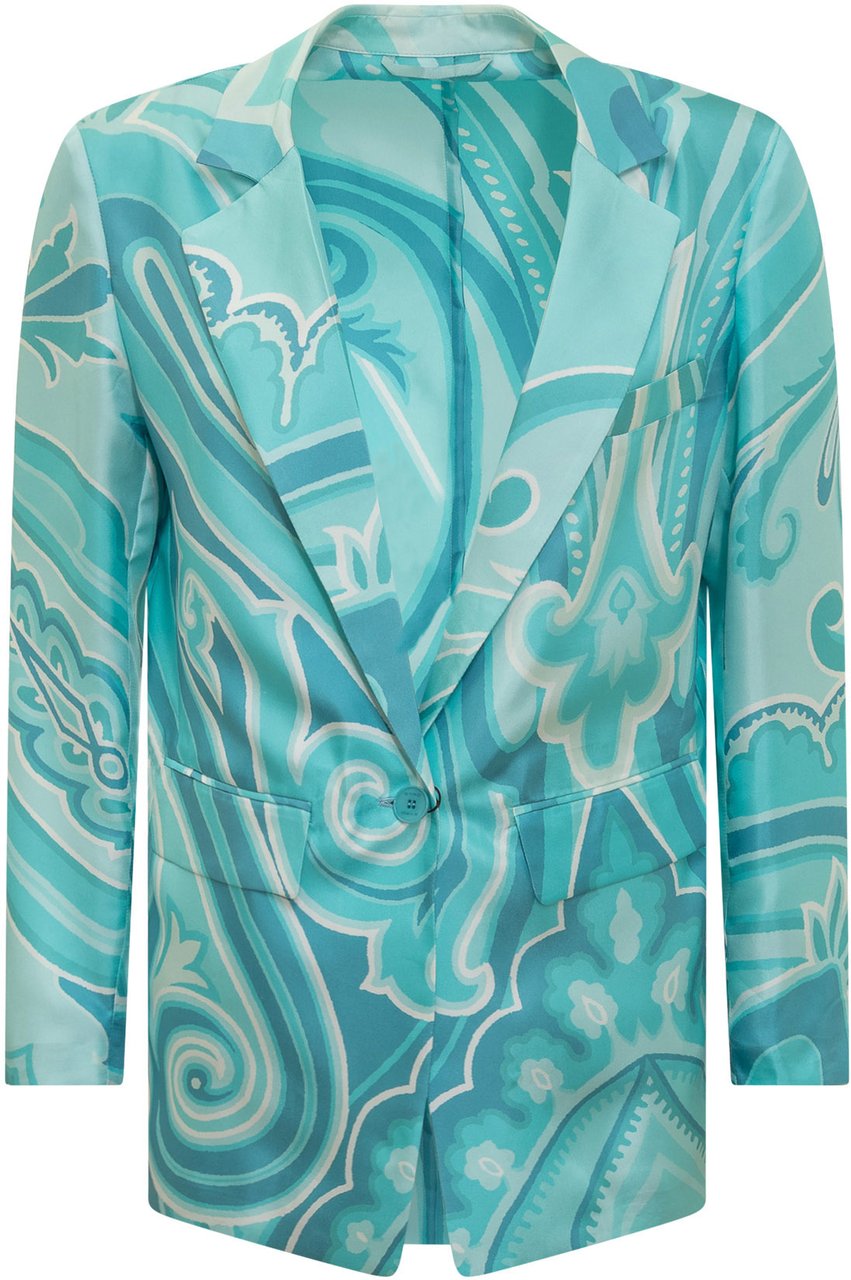 Etro Giacca Fuji Blauw