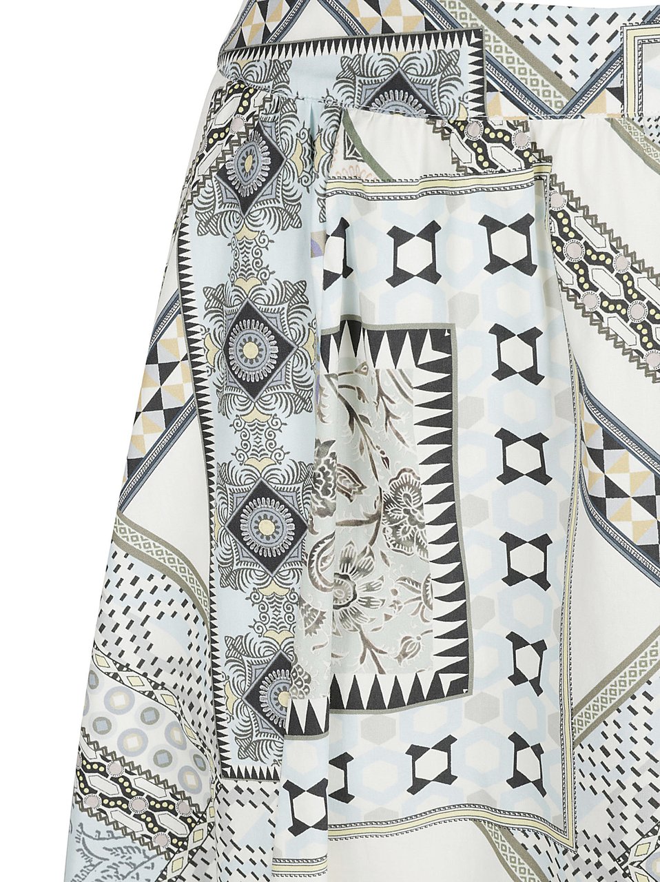Etro Flowing White Cotton Skirt Wit
