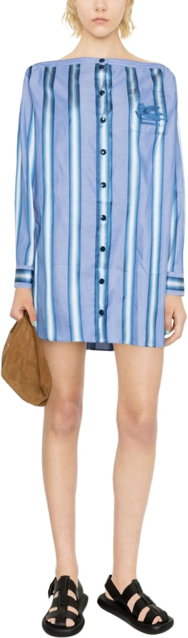 Etro Dresses Clear Blue Blauw
