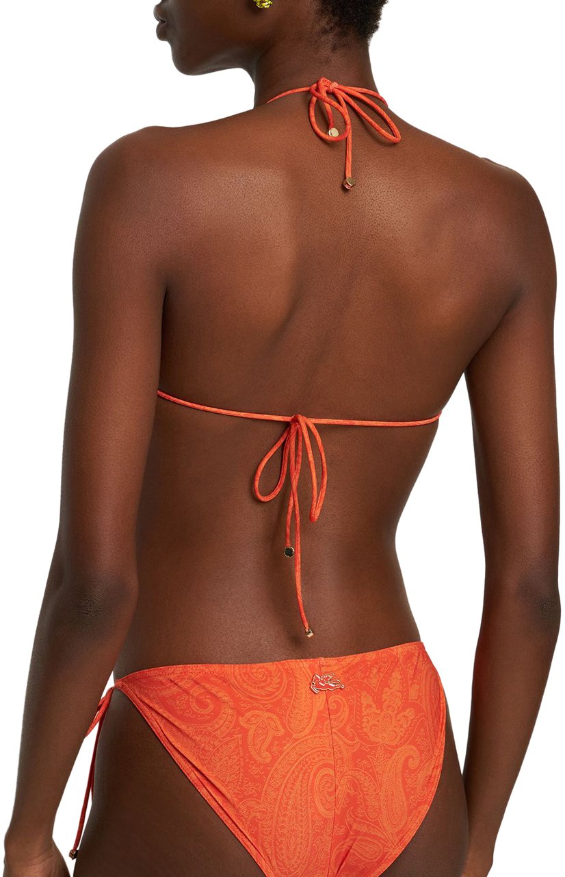 Etro Orange bikini with adjustable triangle top Oranje