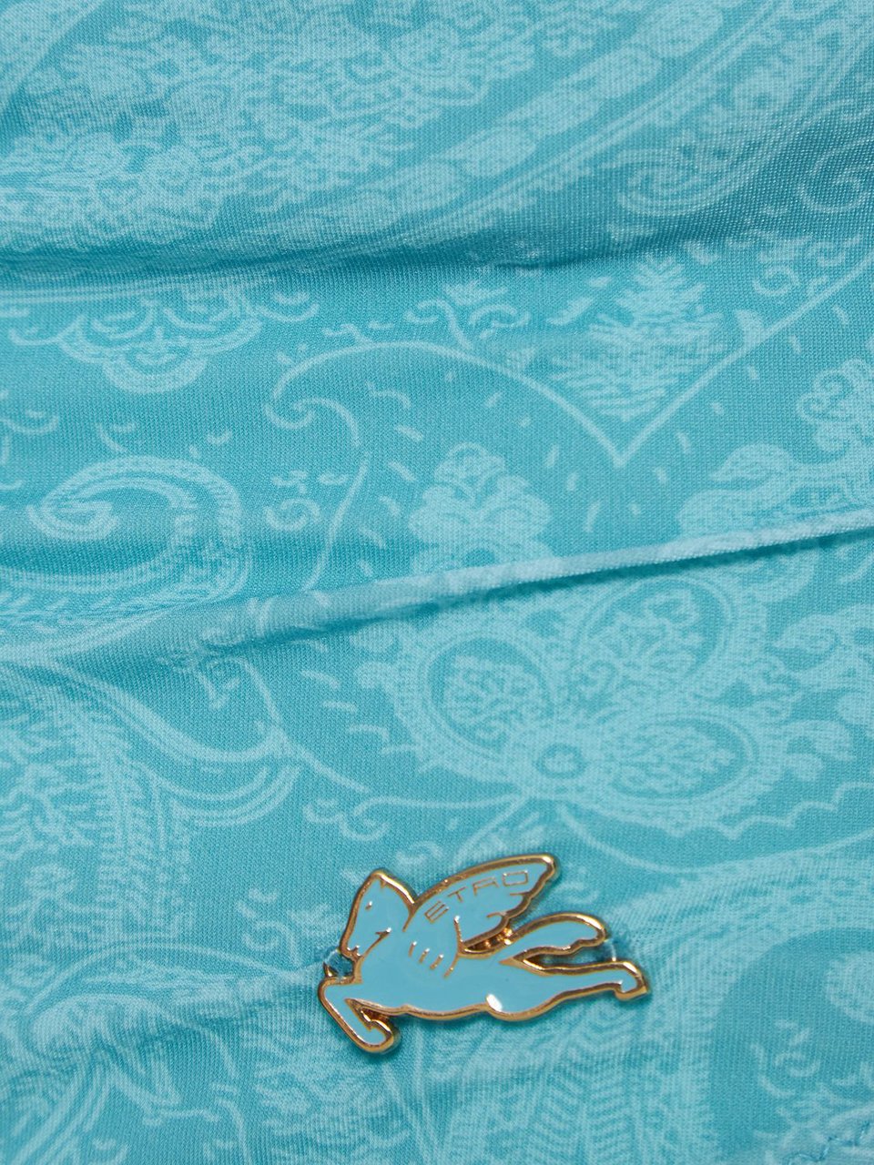 Etro Elegant blue one-piece swimsuit classic style Blauw