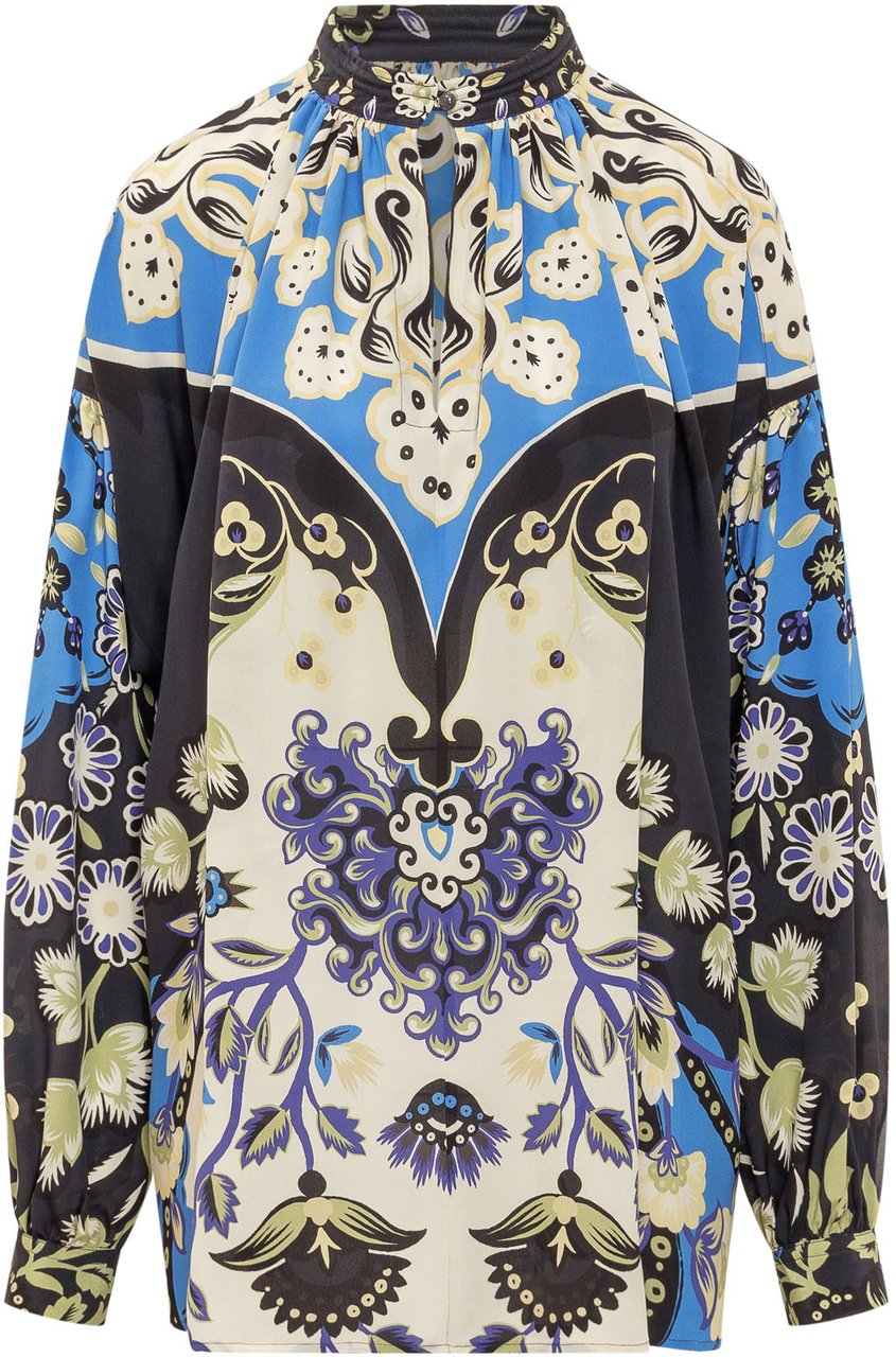 Etro Camicia Orion Blauw