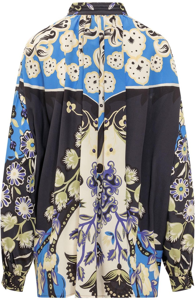 Etro Camicia Orion Blauw