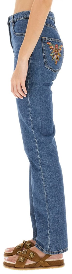 Etro Regular Fit Denim Jeans Blauw