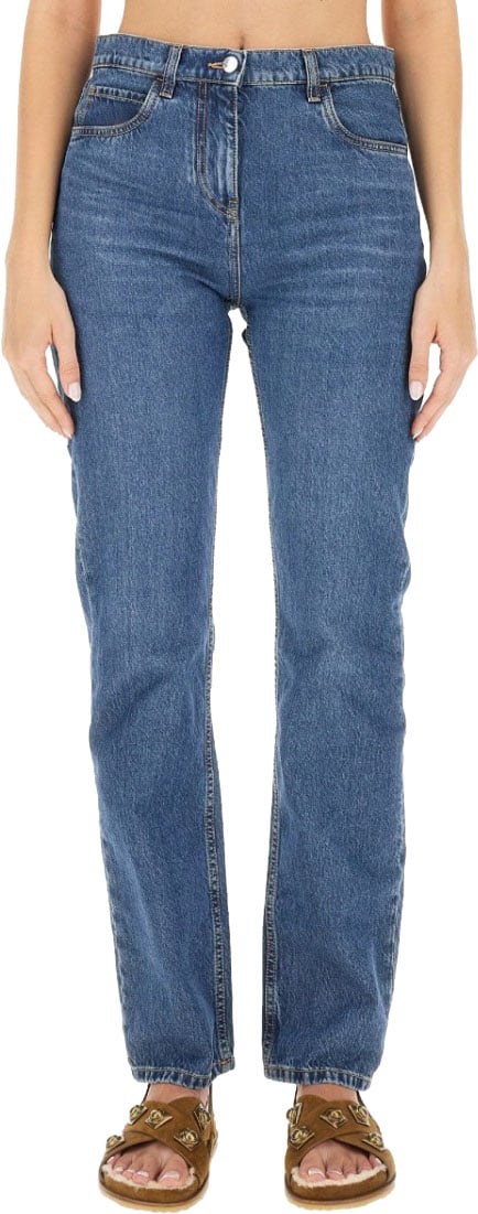 Etro Regular Fit Denim Jeans Blauw