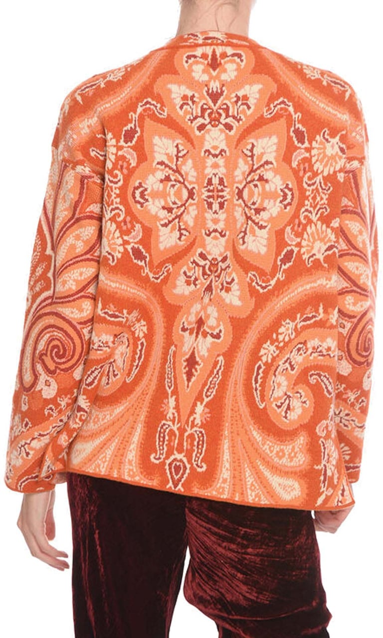 Etro Etro Intarsia-Pattern Jumper Oranje