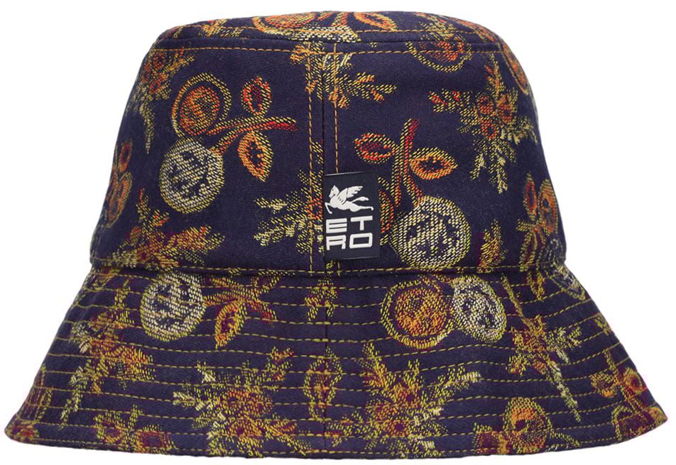 Etro Elegant and Practical Flower Bucket Hat Blauw