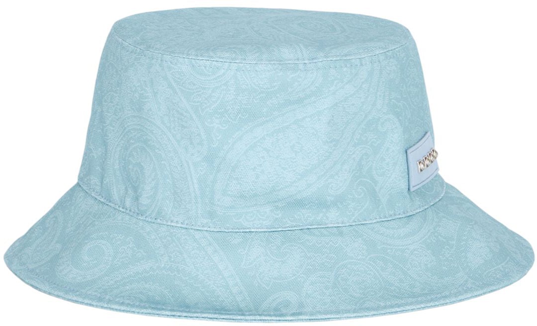 Etro Blue Casual Bucket Hat Blauw