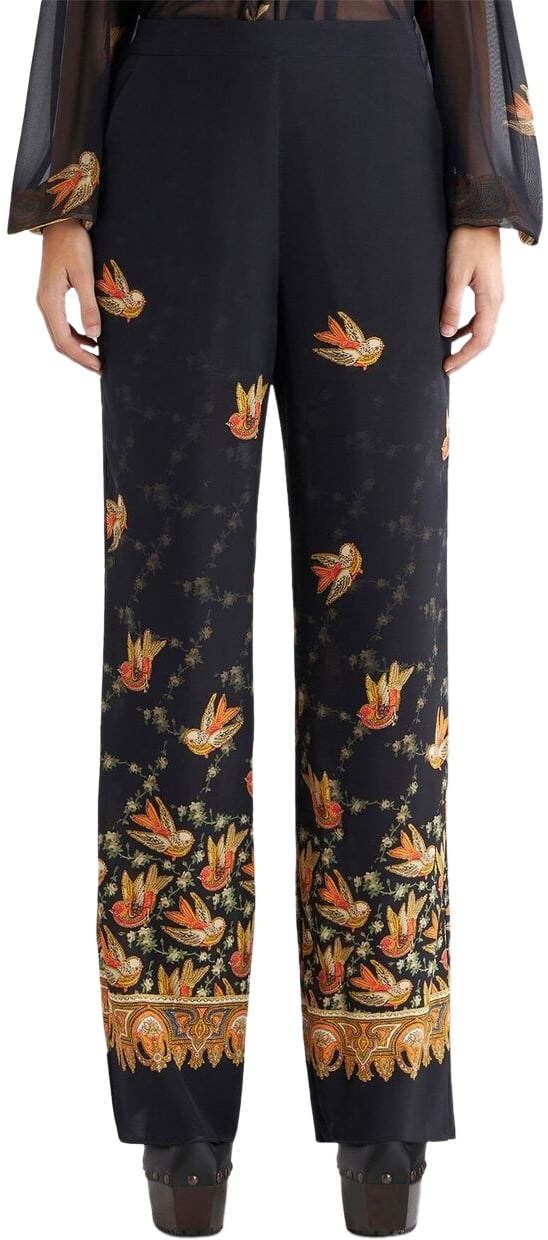 Etro Trousers Black Zwart
