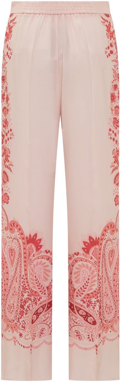 Etro Pantaloni Fiori Roze