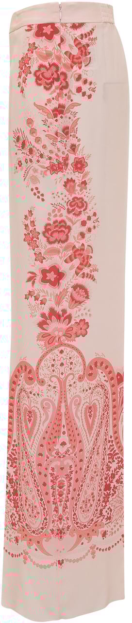Etro Pantaloni Fiori Roze