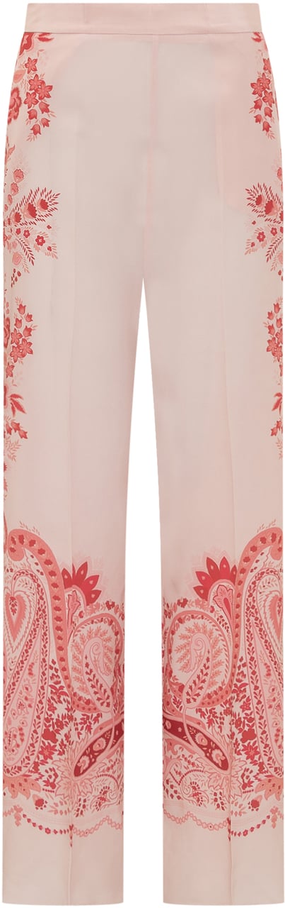 Etro Pantaloni Fiori Roze