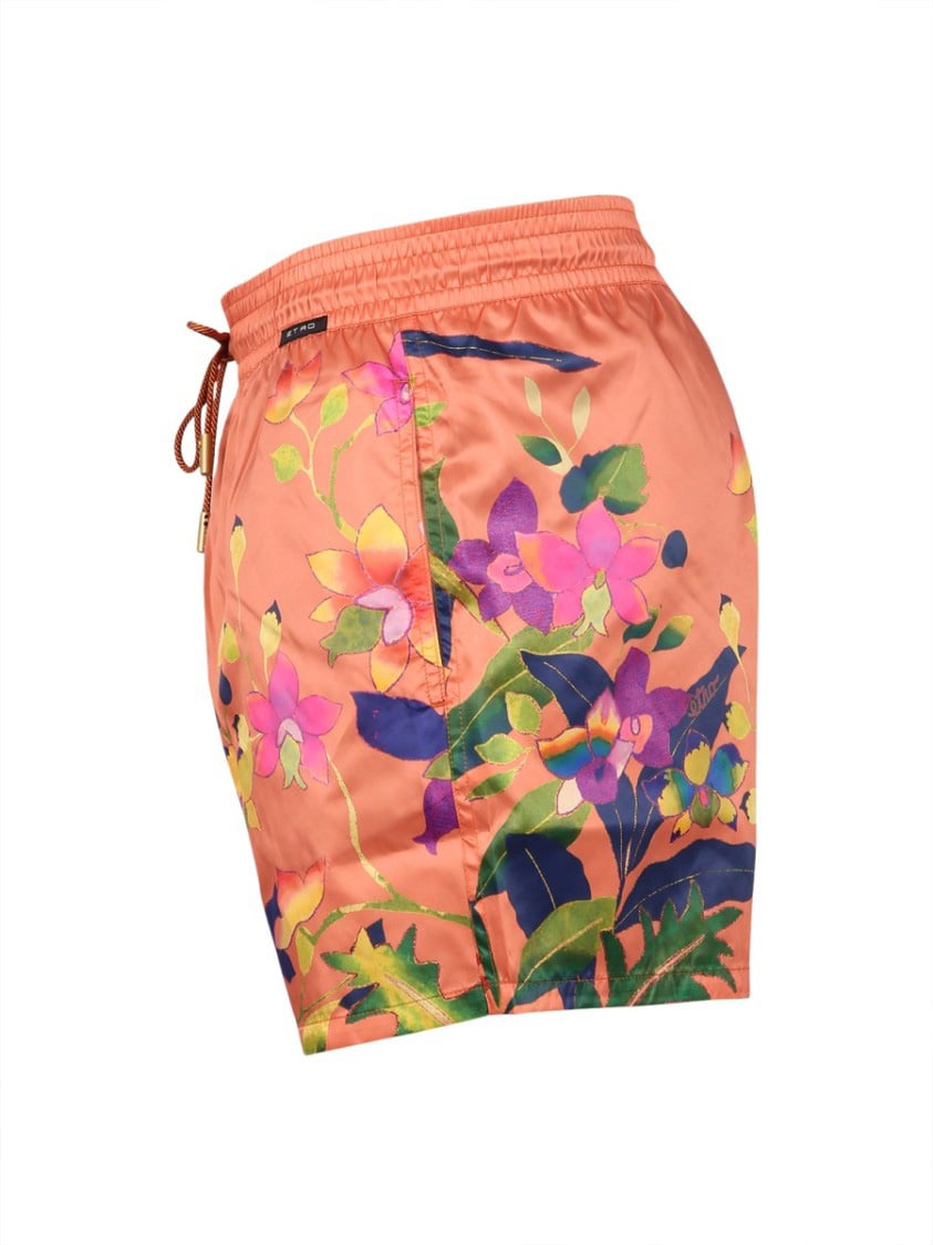 Etro Floral Print Swimsuit Oranje