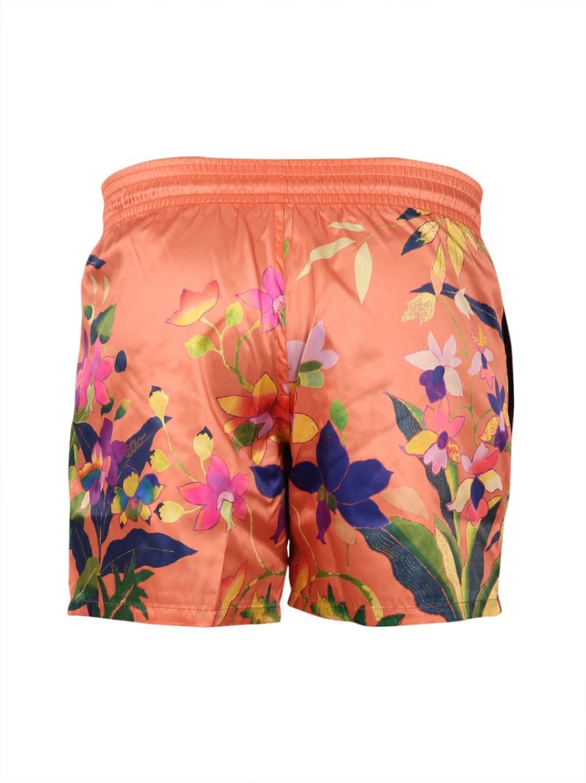 Etro Floral Print Swimsuit Oranje