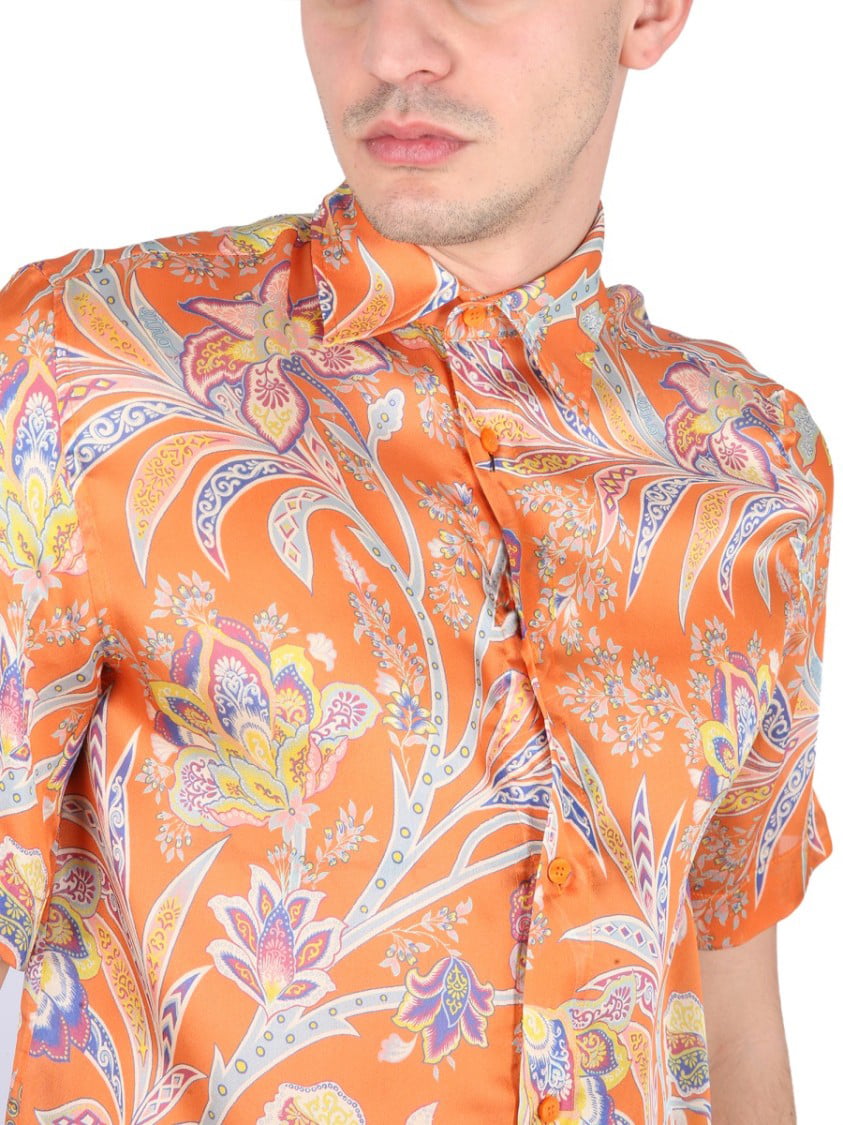 Etro Floral Print Shirt Oranje