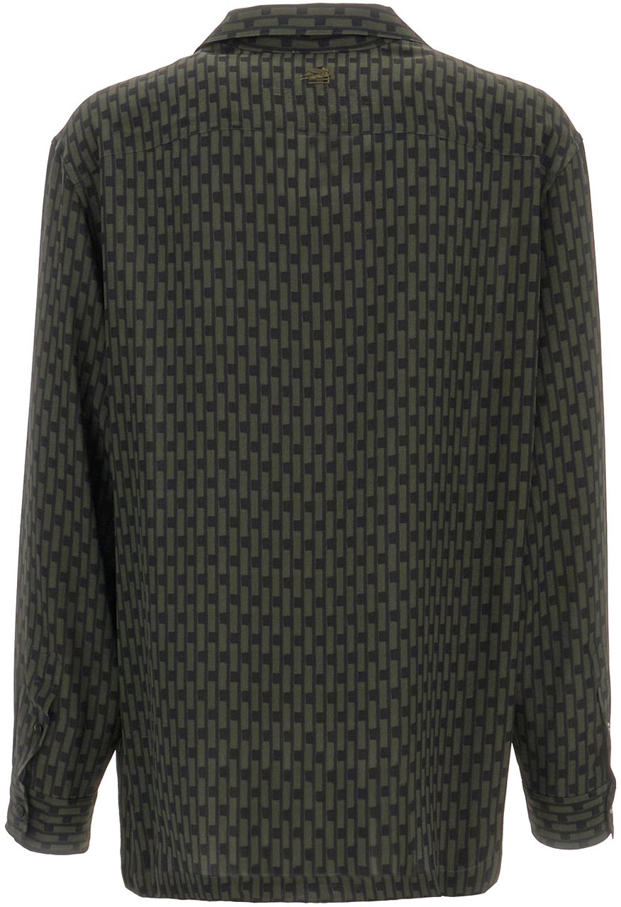 Etro Etro Embroidered silk shirt Zwart