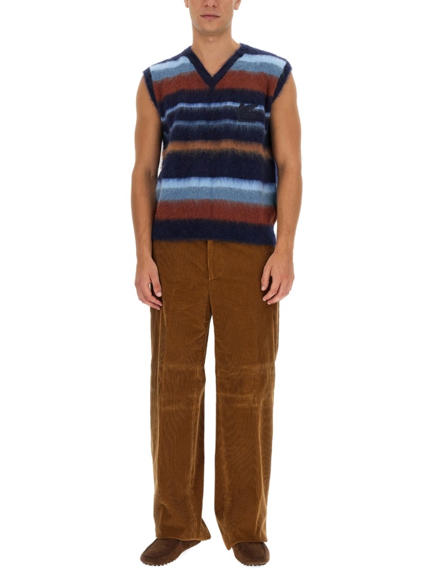 Etro Vest With Stripe Pattern Divers