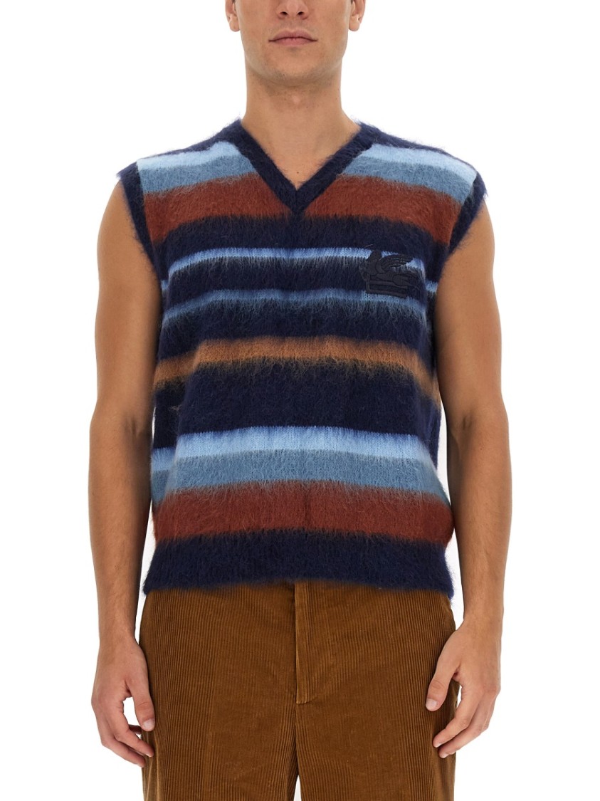 Etro Vest With Stripe Pattern Divers
