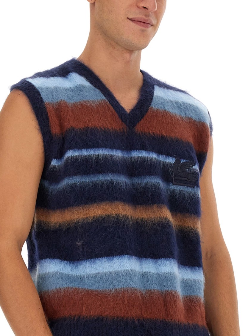 Etro Vest With Stripe Pattern Divers